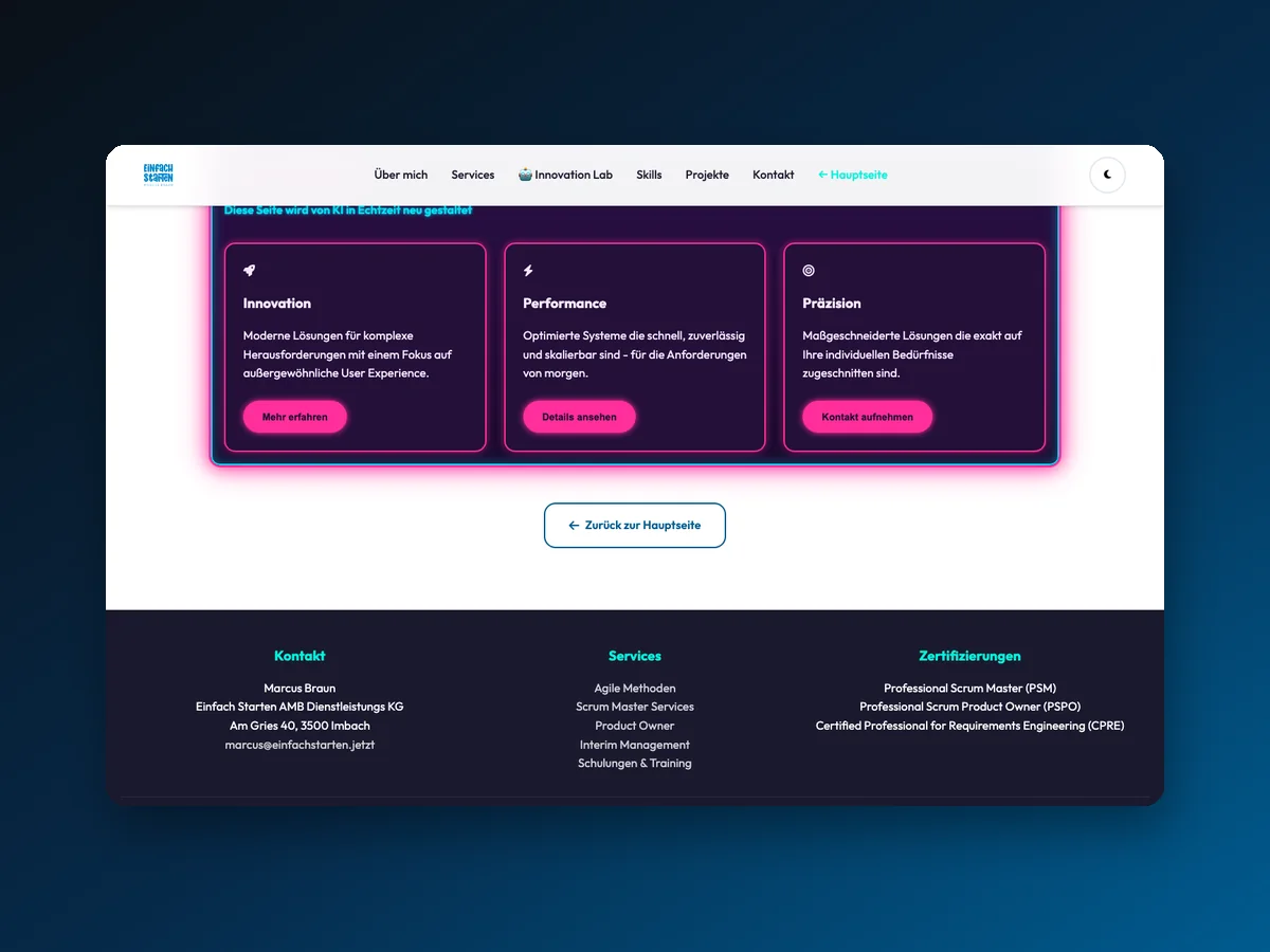 AI UI Designer with a style generated by the AI